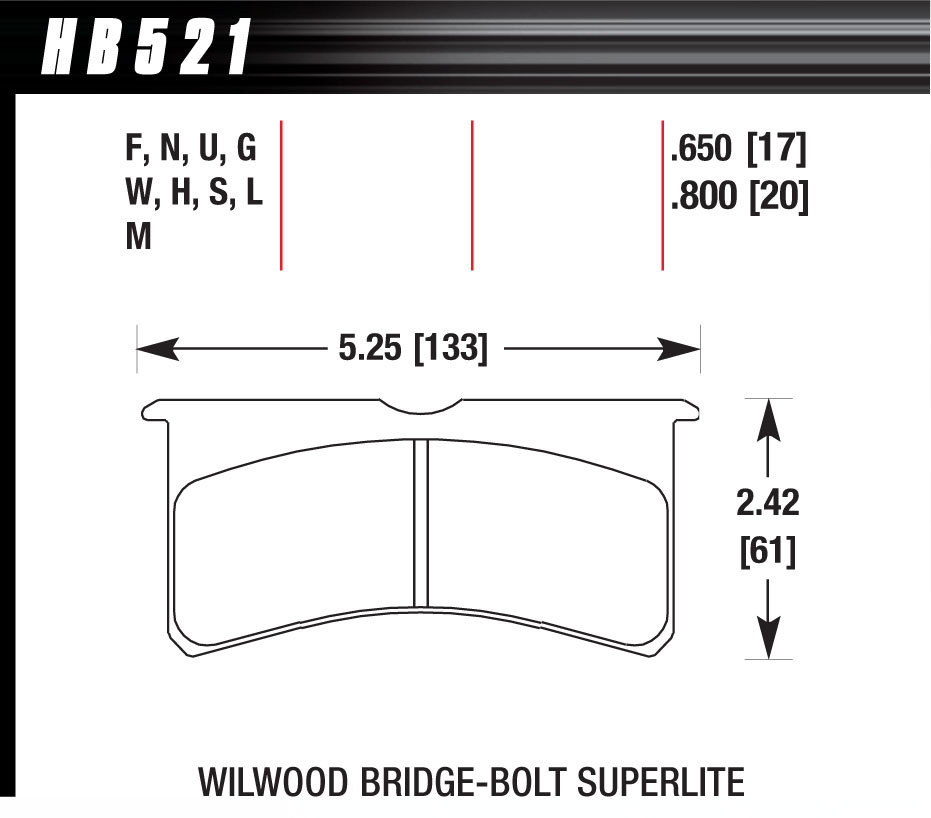 [HAWHB521M800] Hawk Brake - Sl Bridgebolt Black