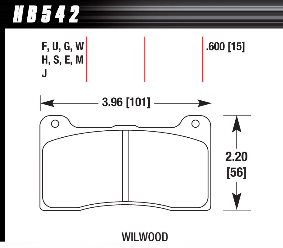 [HAWHB542G600] Hawk Brake - Brake Pad Billet DynaPro Narrow DTC-60