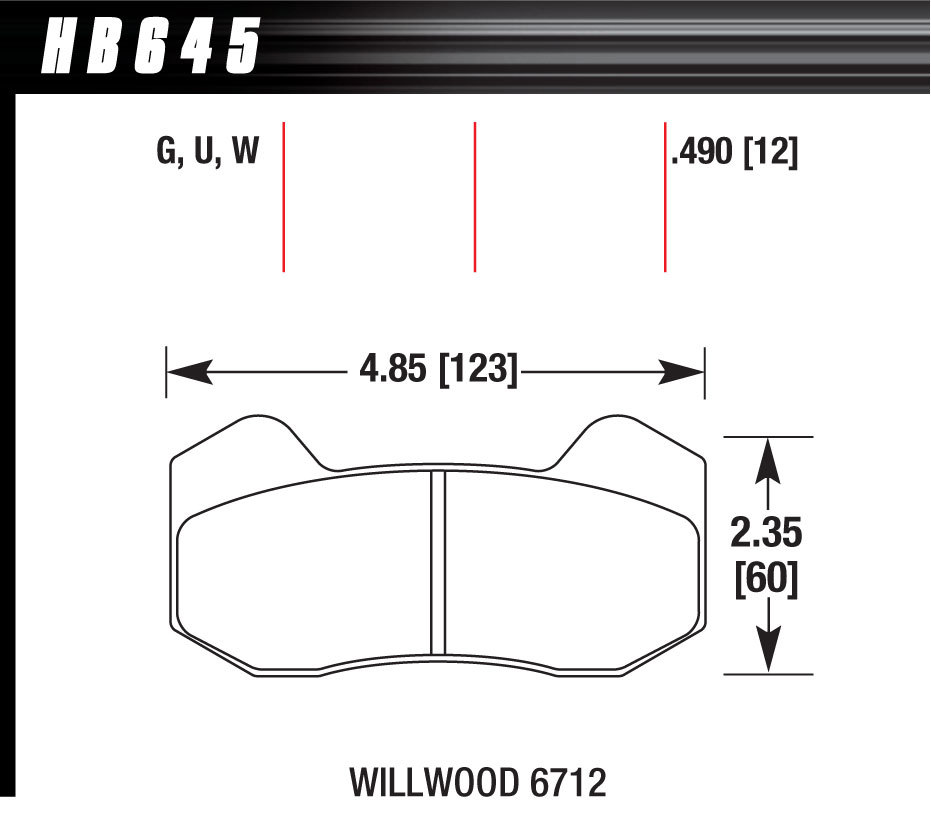 [HAWHB645W490] Hawk Brake - Brake Pad Dynapro 6 Front And Rear Dtc-30