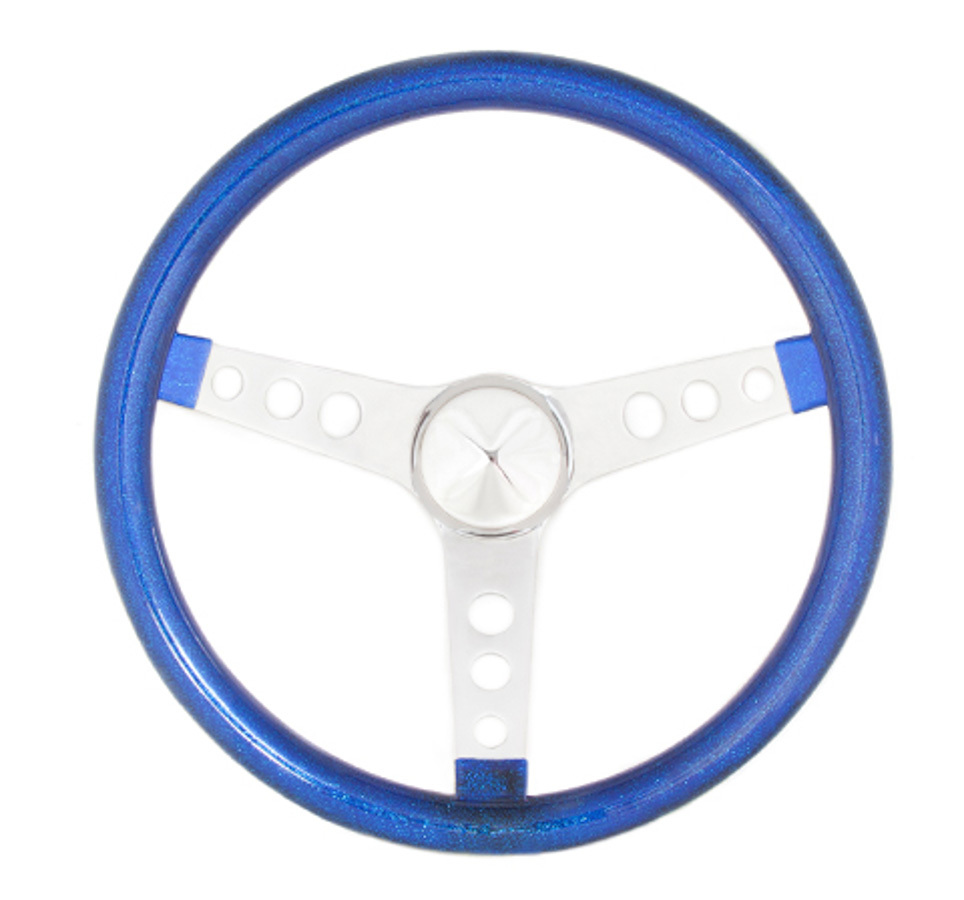 [GRT8466] GRANT - Steering Wheel Mtl Flake Blue/Spoke Chrm 15