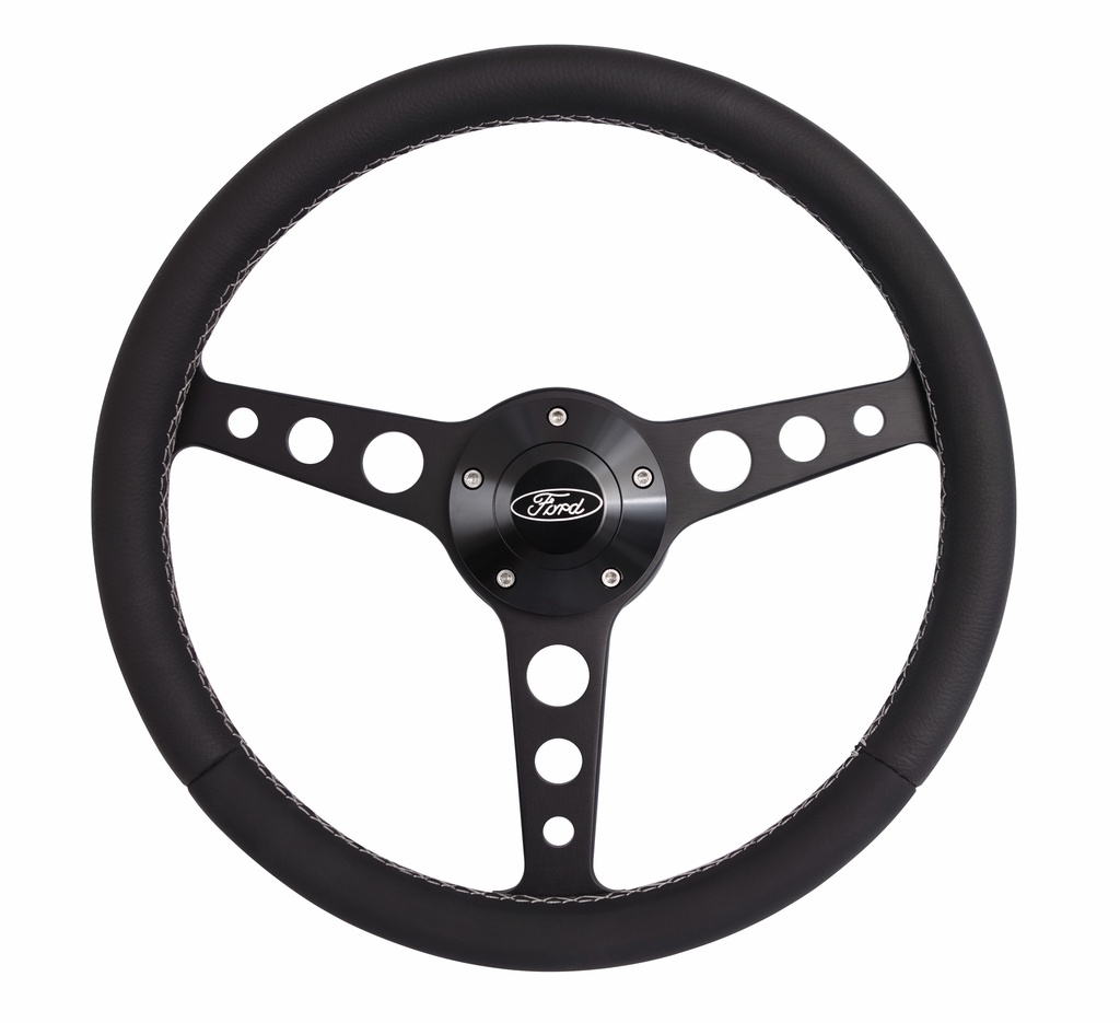 [GRT1928] Grant - Classic Series Blk Wheel Ford Logo/Install Kit
