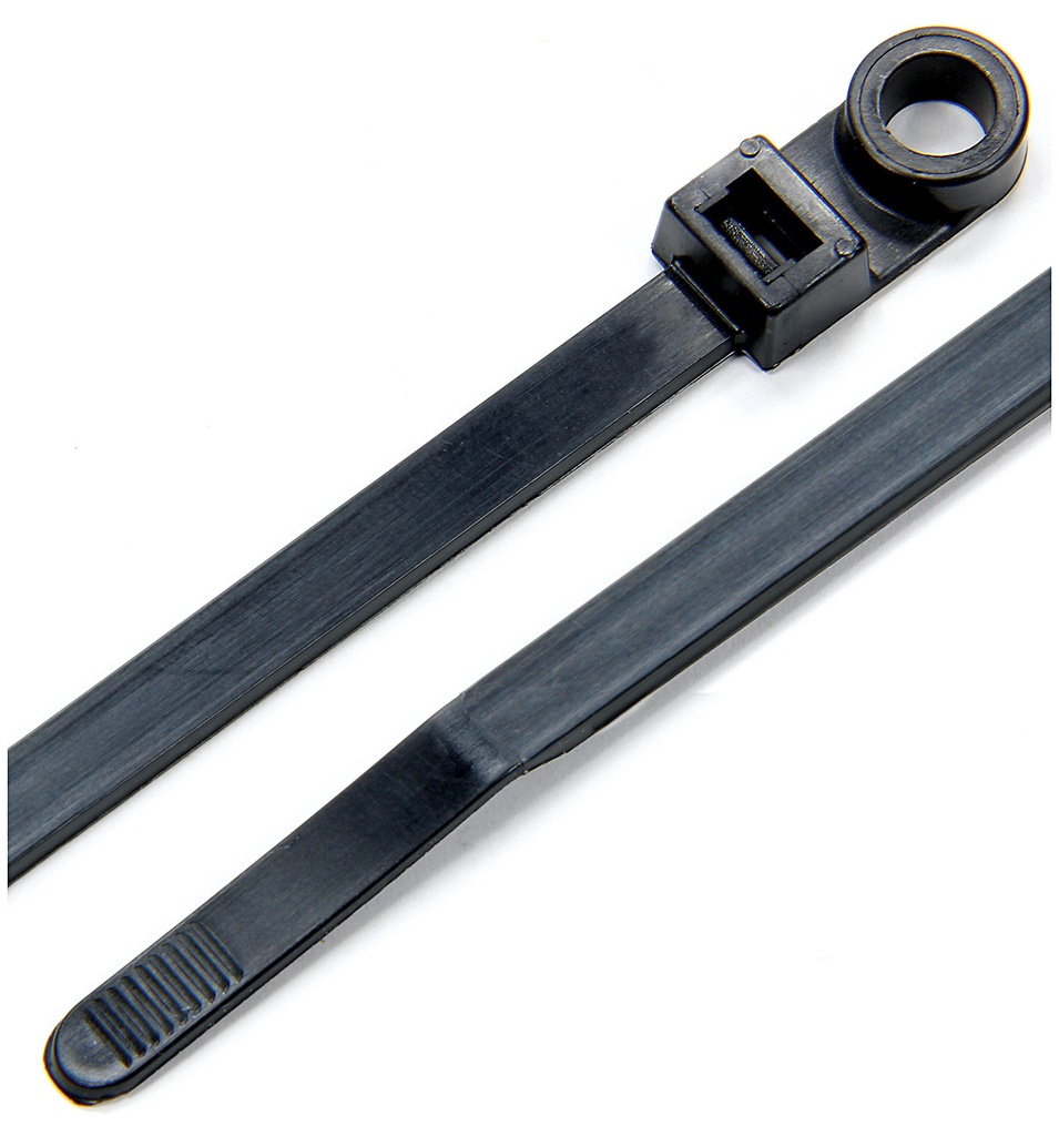 [ALL14390] Allstar Performance - Wire Ties Black 8.00 w/ Mounting Hole 25pk
