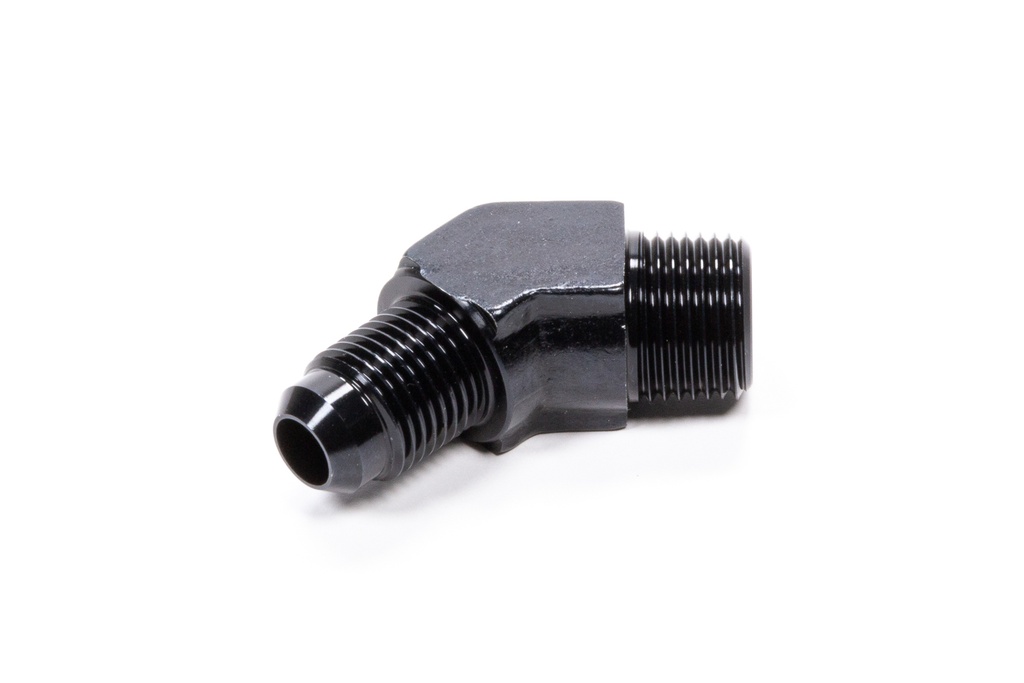 [FRG482368-BL] Fragola - 45 Deg Adapter Fitting #6 X 1/2 Mpt Black