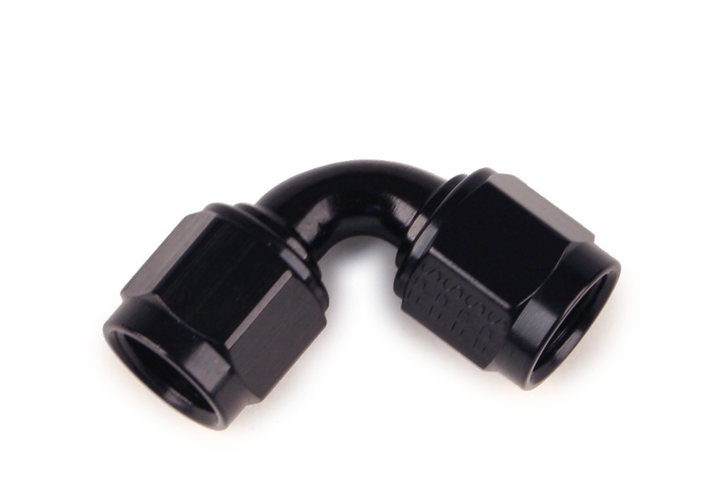 [FRG496318-BL] Fragola - #8 90-Degree Female Couple Fitting Black