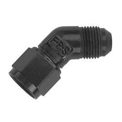 [FRG498003-BL] Fragola - #6 Female Swivel To Male 45 Degree Fitting Black