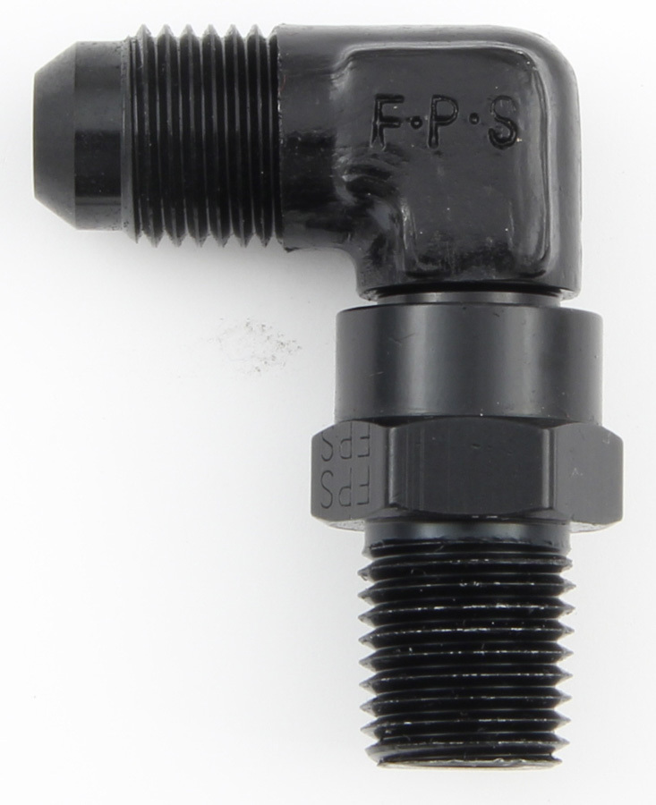 [FRG499110-BL] Fragola - #10 X 1/2 Mpt 90 Deg Swivel Adapter Black