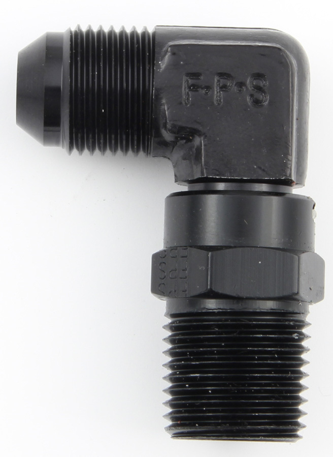 [FRG499168-BL] Fragola - #6 X 1/2 MPT 90 Deg Swivel Adapter Black