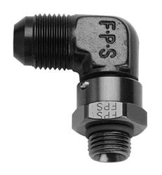 [FRG499207-BL] Fragola - #8 X 9/16-18 90 Deg Swivel Adapter Black