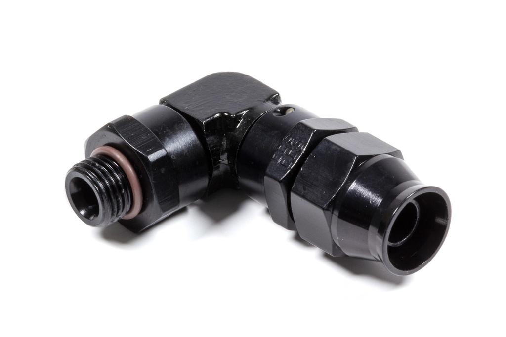 [FRG689707-BL] Fragola - Hose Fitting #8 90 Deg To #6 Orb Ptfe Black