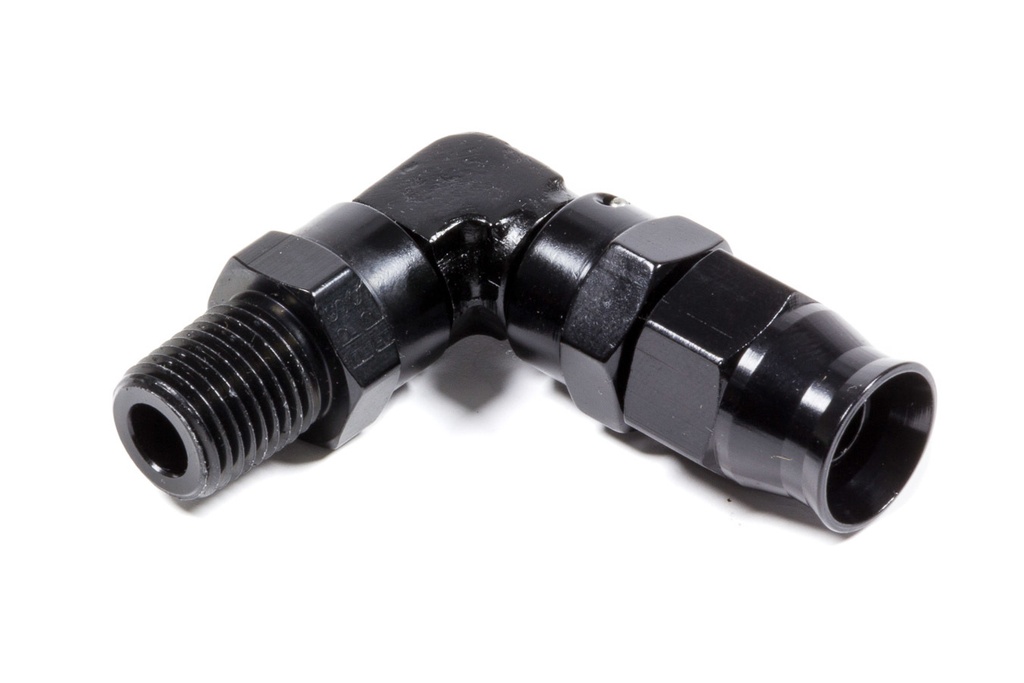 [FRG689906-BL] Fragola - Hose Fitting #6 90 Deg To 1/4npt PTFE Black