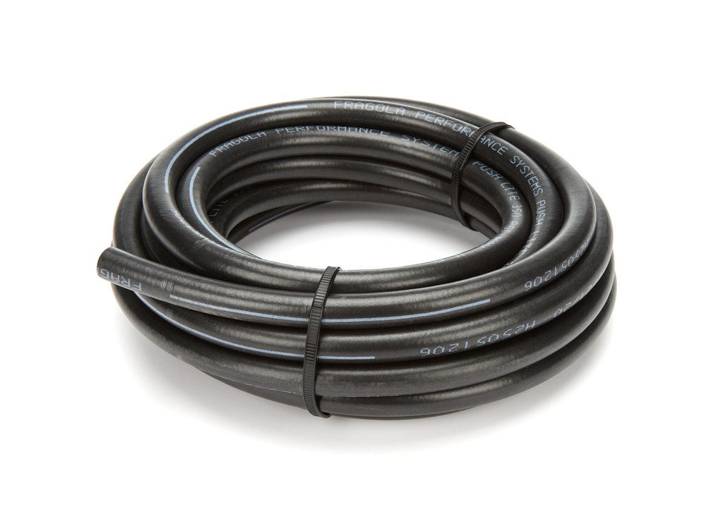 [FRG832004] Fragola - #4 Push-Lite Hose 20ft Hi-Temp - Black