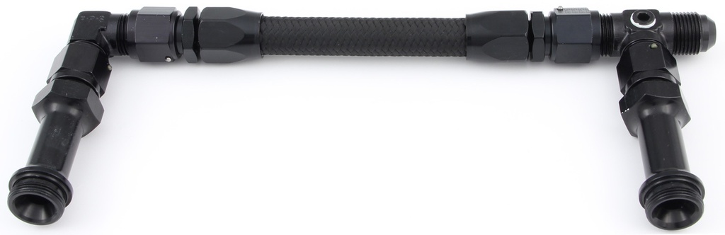 [FRG930002-BL] Fragola - #6 Fuel Line Kit 7/8-20 Dual Inlet 4150 Black
