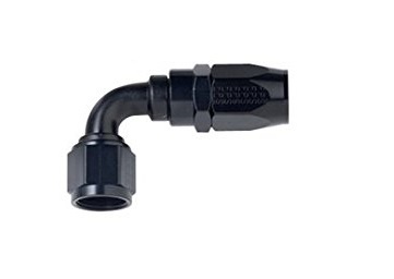 [FRG109004-BL] Fragola - #4 X 90 Power Flow Hose End Black