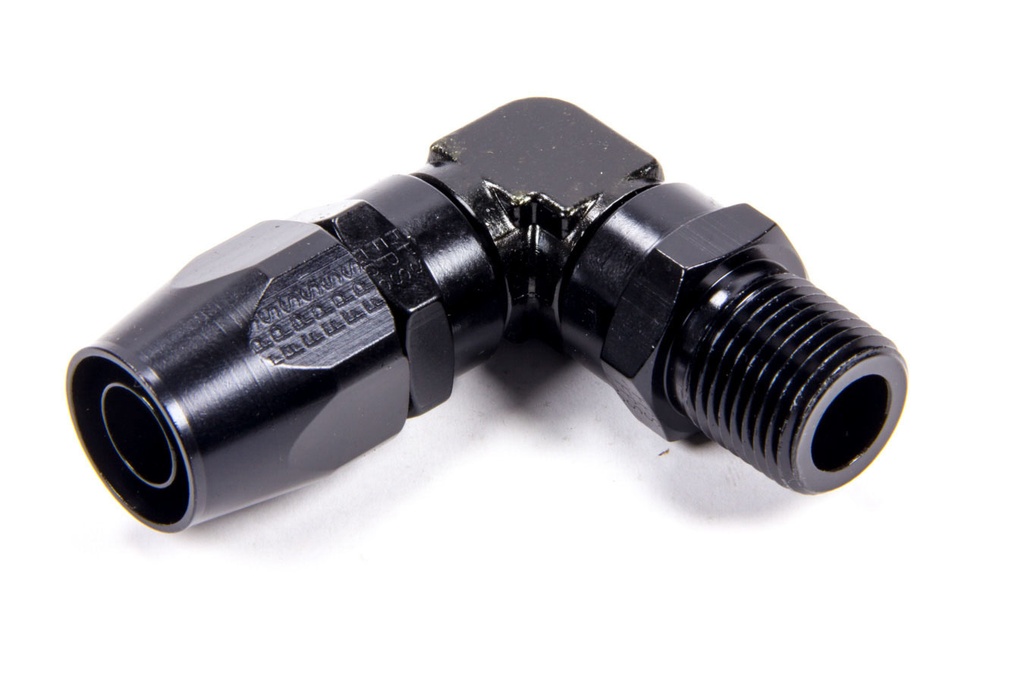 [FRG199010-BL] Fragola - Hose Fitting #10 90 Deg To 1/2in Mpt Black