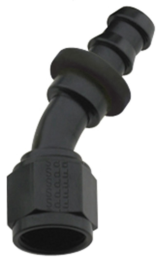 [FRG203006-BL] Fragola - Hose Fitting #6 30 Deg Push Lock Black