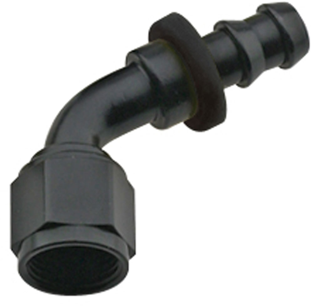 [FRG206008-BL] Fragola - Hose Fitting #j8 60 Deg Push Lock Black