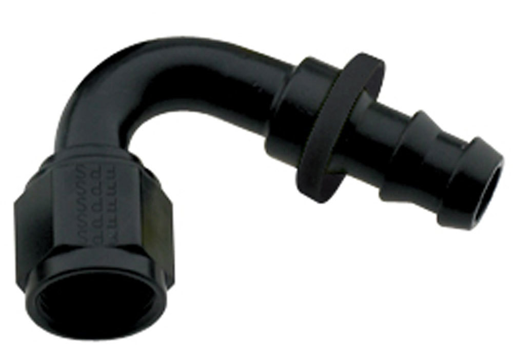 [FRG212010-BL] Fragola - Hose Fitting #10 120 Deg Push Lock Black