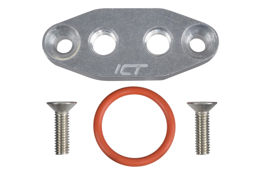 [ICT551666] Ict Billet - Ls Dual 1/8in Npt Oil Fe Ed Plate Ls1