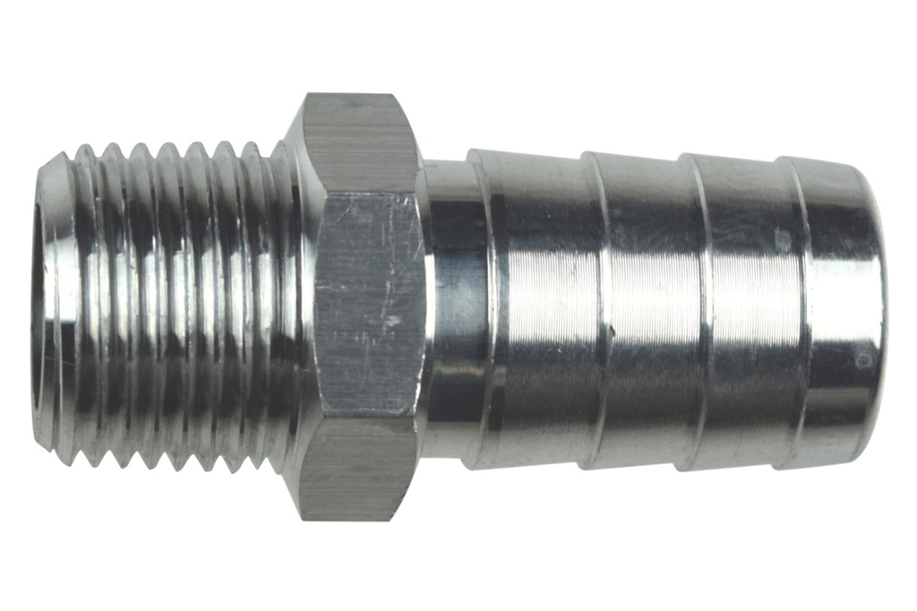 [ICTAN840-10-06A] Ict Billet - Straight 3/8in Npt Pipe To 5/8in .625in Hose