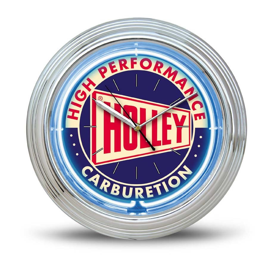 [HLY10004HOL] Holley - Holley Neon Clock - Blue