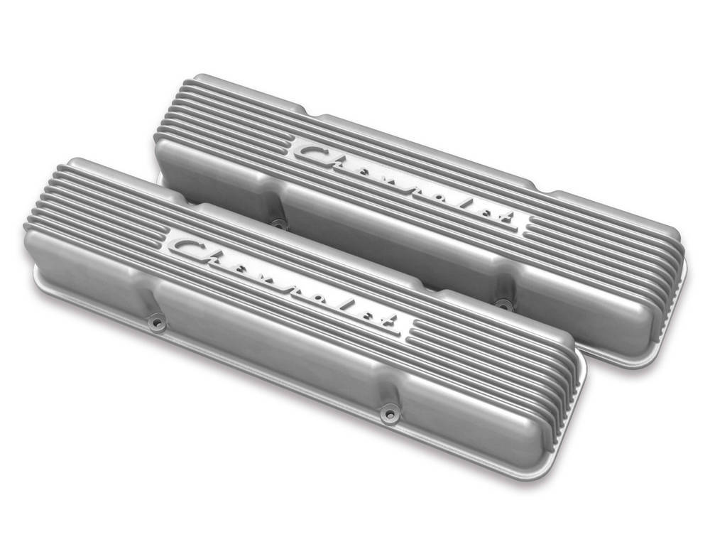 [HLY241-106] Holley - SBC Valve Covers Finned Vintage Series Natural