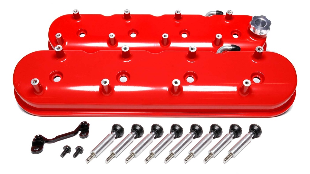 [HLY241-113] Holley - Gm Ls Tall Valve Cover Set - Gloss Red