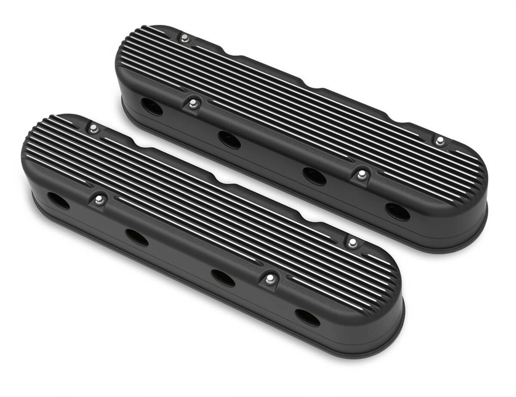 [HLY241-182] Holley - Valve Cover Set - GM LS 2-Piece Design - Black