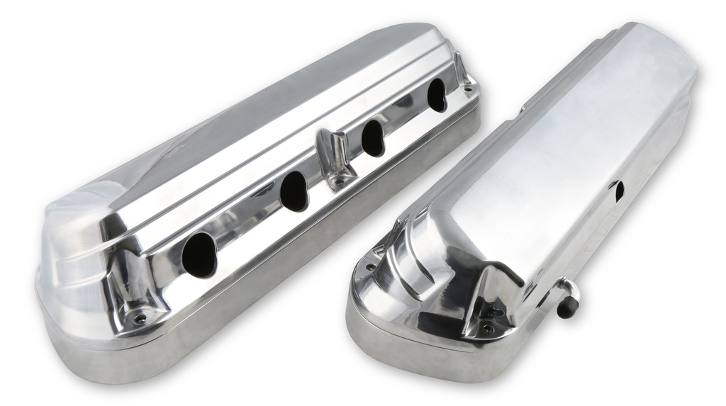 [HLY241-186] Holley - 2-Piece Alm Valve Cover Set GM LS Pol. Finish