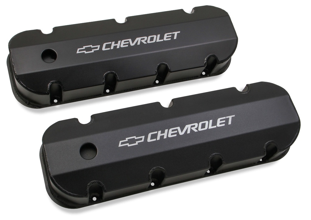[HLY241-281] Holley - BBC Billet Rail Fab. Alm Valve Covers W/.125 Hole