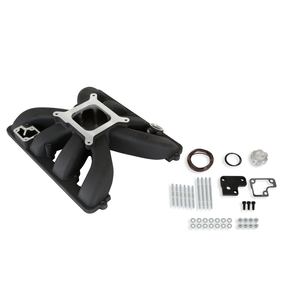 [HLY300-931BK] Holley - Gen-3 Hemi Carb Intake Manifold Kit Black