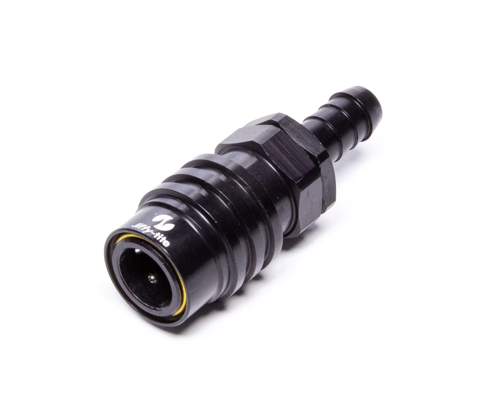 [JFT31508J] Jiffy-Tite - Q/R #8 Male Hose Barb Valved - Black
