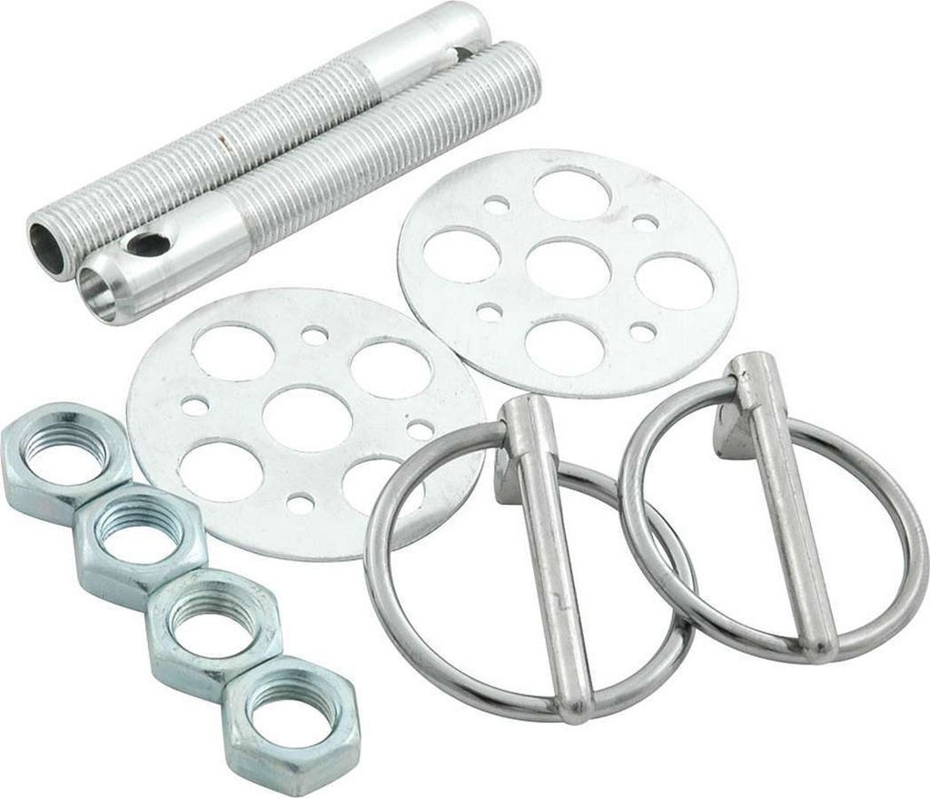[ALL18472] Allstar Performance - LW Alum Hood Pin Kit 3/8in Silver