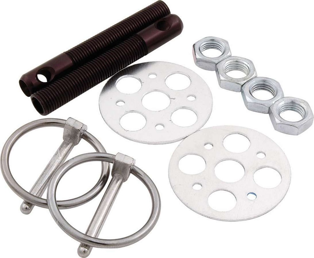 [ALL18473] Allstar Performance - LW Alum Hood Pin Kit 3/8in Black
