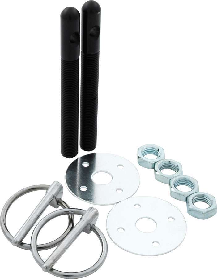 [ALL18484] Allstar Performance - Alum Hood Pin Kit 3/8in Black