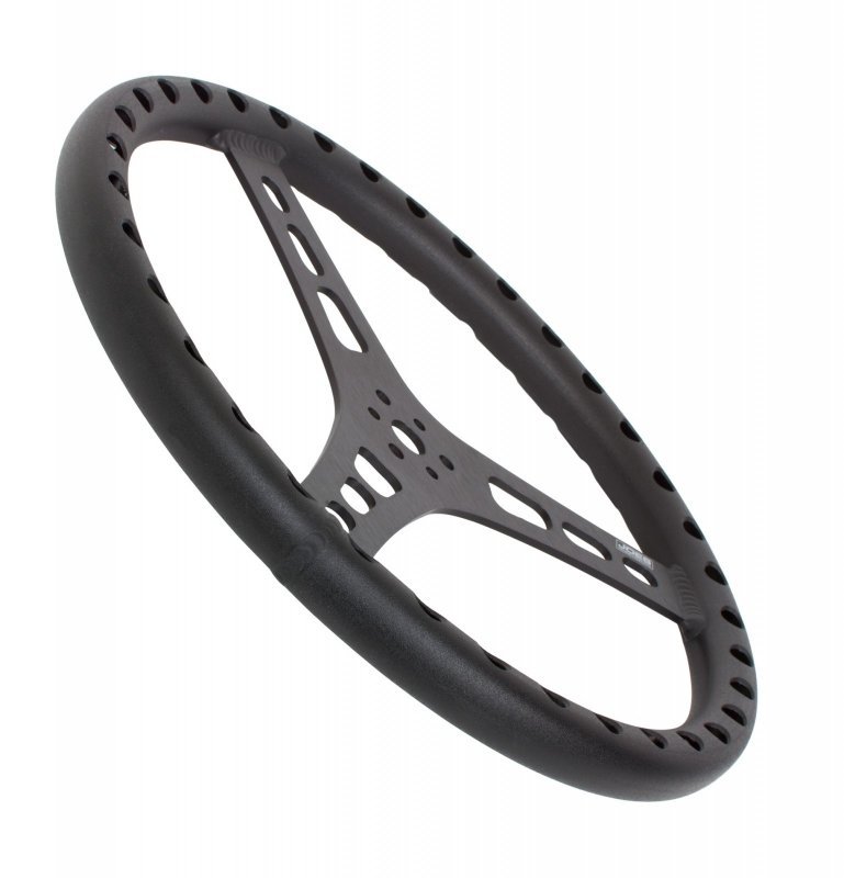 [JOE13533-B] Joes Racing Products - 13in Lw Flat Steering Wheel Black Aluminum