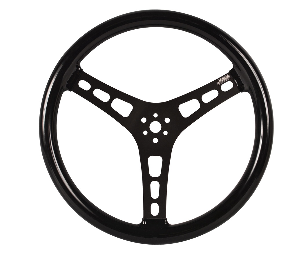 [JOE13535-CB] Joes Racing Products - Steering Wheel 15in Flat Rubber Coated W/ Black
