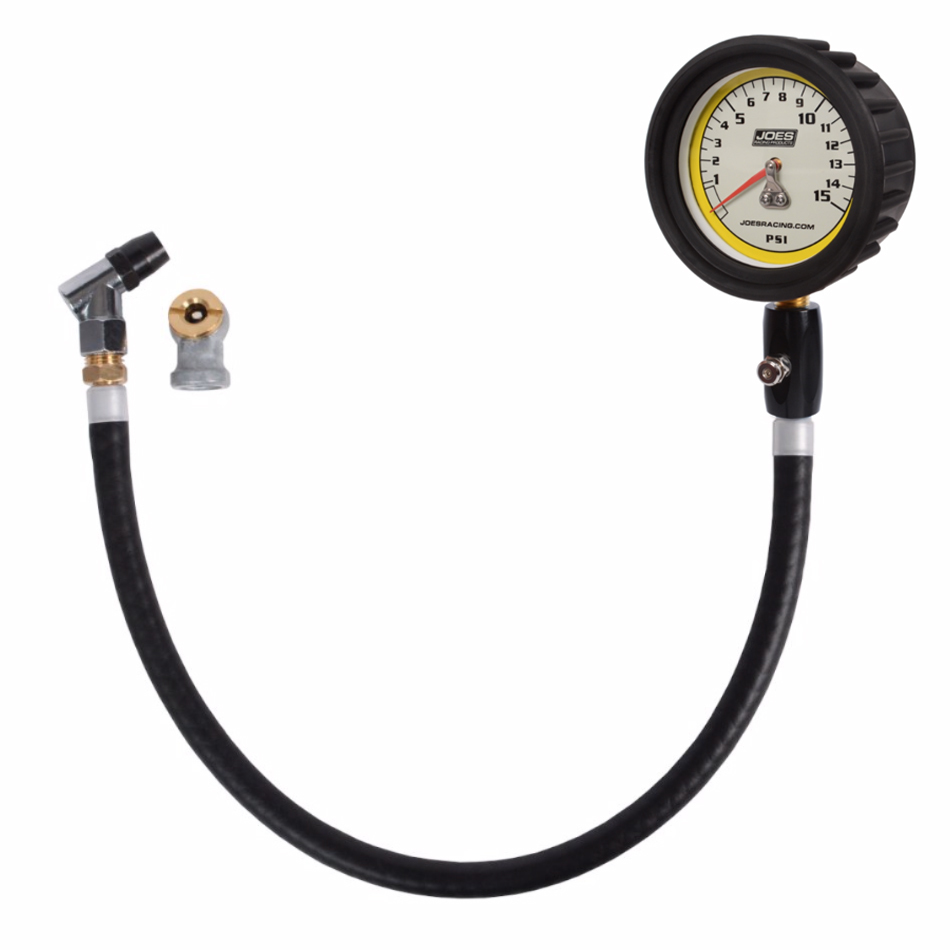 [JOE32325] Joes Racing Products - Tire Pressure Gauge 0-15Psi Pro W/Hiflo Hold