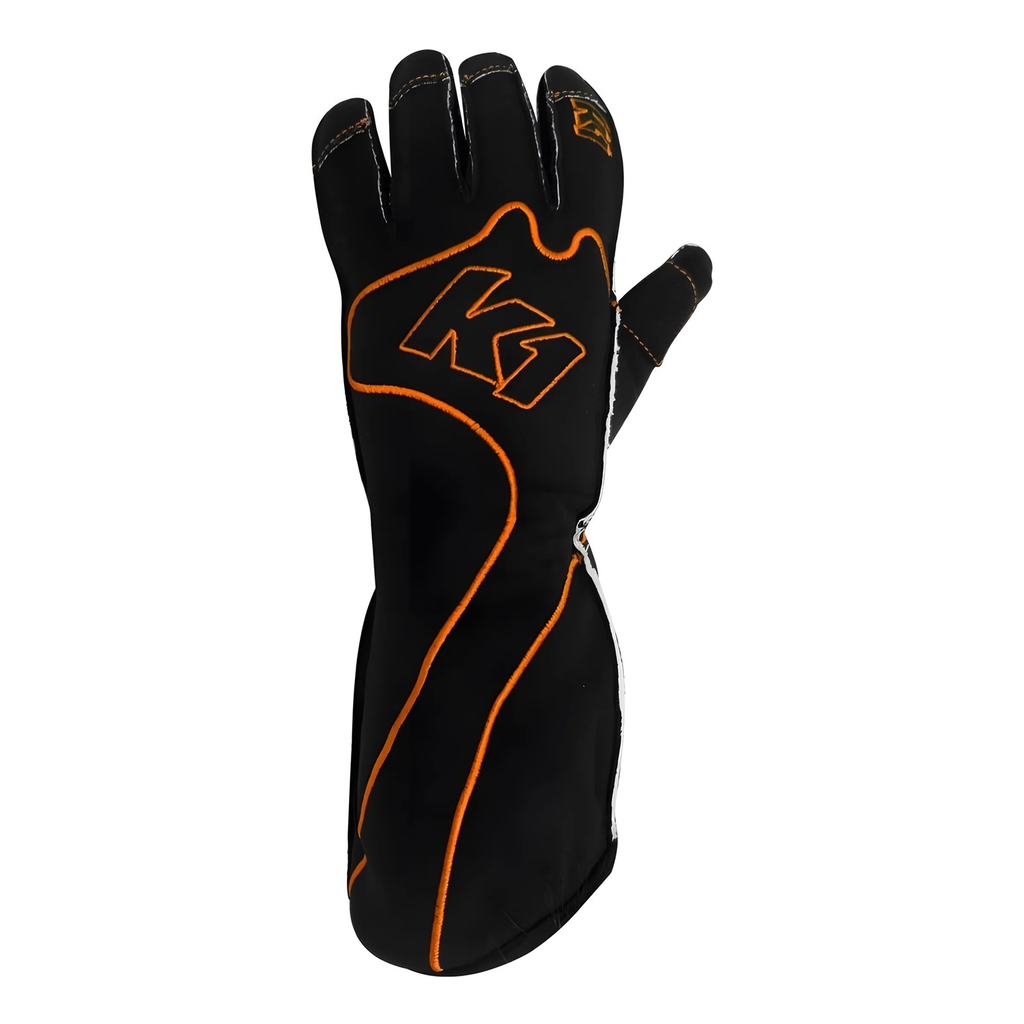 [K1R13-RS1-O-XL] K1 Racegear - Gloves Karting Adult RS4 X-Large Black/Orange