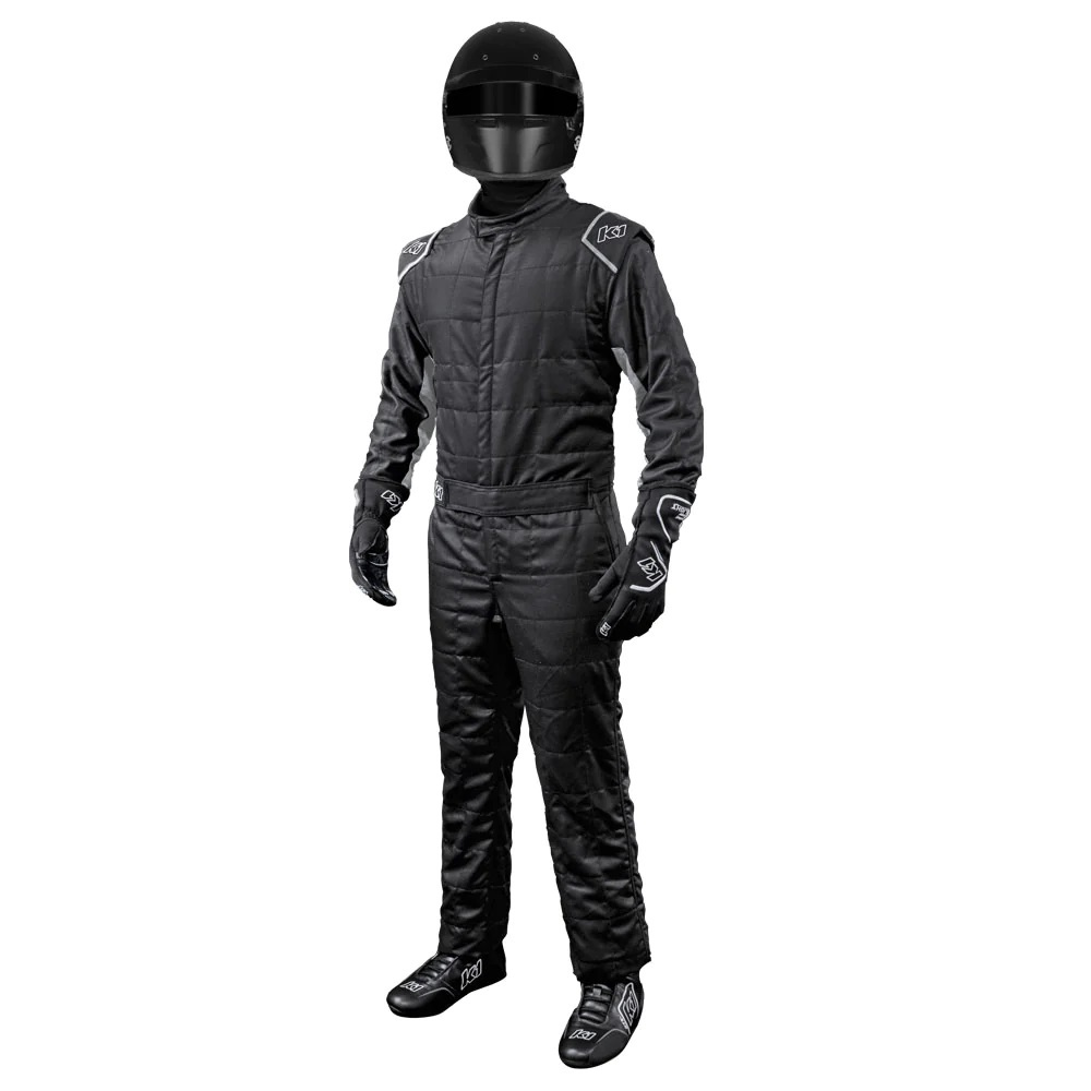 [K1R20-OTL-NG-M] K1 Racegear - Suit Outlaw Medium Black / Gray SFI 3.2A/5
