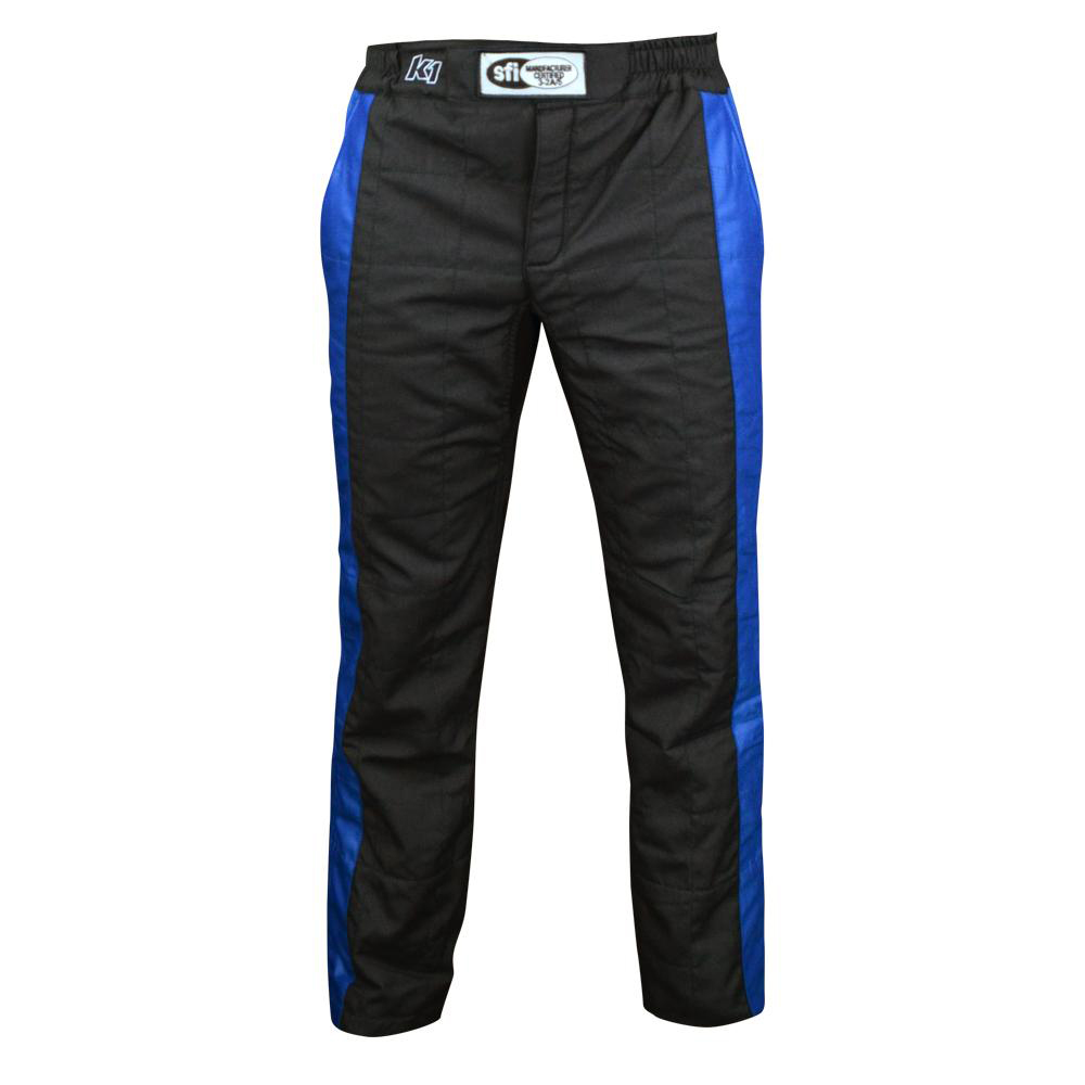 [K1R22-SPT-NB-L] K1 Racegear - Pant Sportsman Black / Blue Large