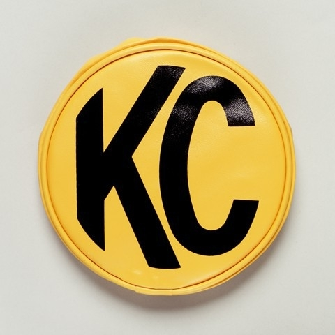 [KCH5101] KC Hilites - Vinyl Cover 6in Round Yellow W/Black Pair
