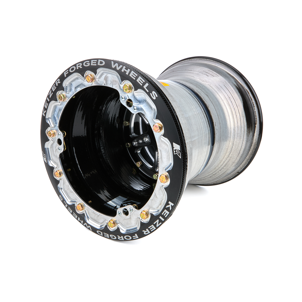 [KAW10125SPFBLBT] Keizer Aluminum Wheels - Wheel 1.75SPL 10in x 12in 5in BS Bdlk Black