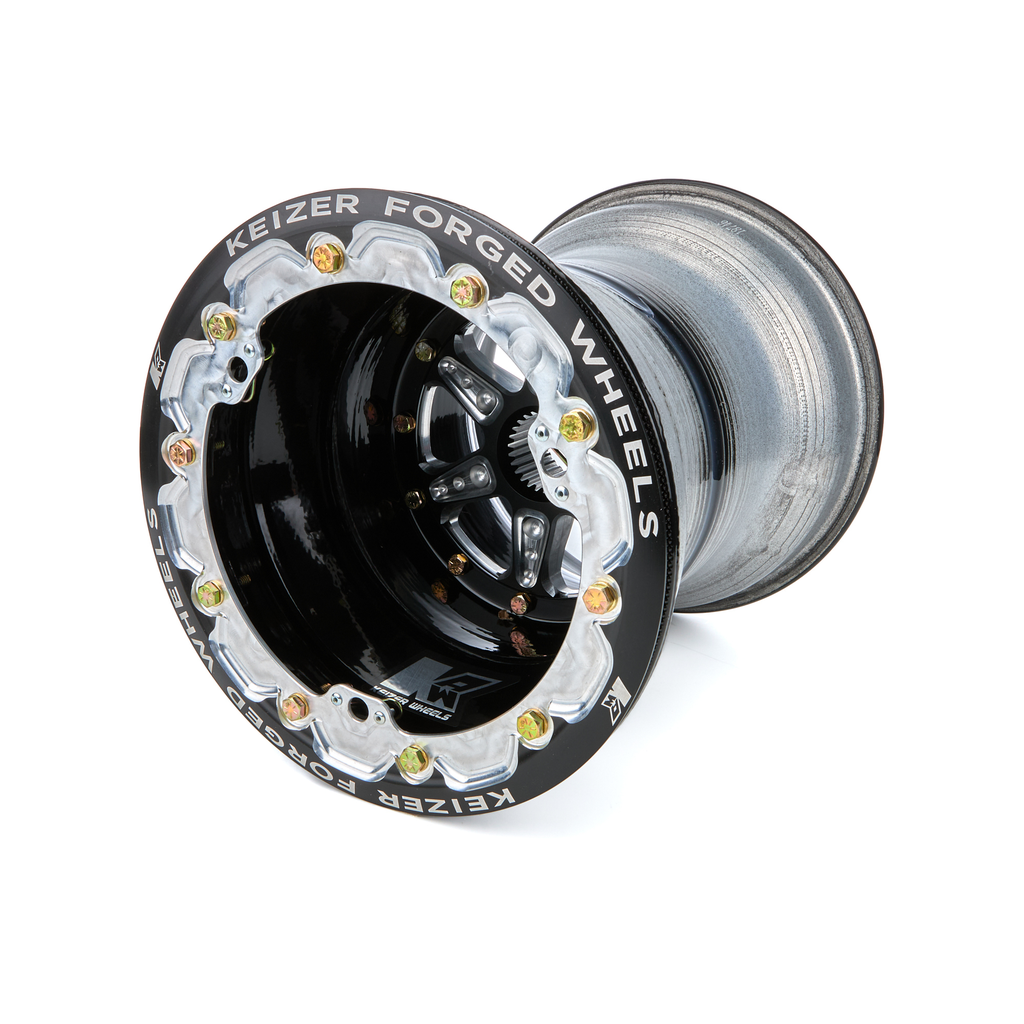 [KAW10126SPFBLBT] Keizer Aluminum Wheels - Wheel 1.75Spl 10In x 12In 6In Bs Bdlk Black