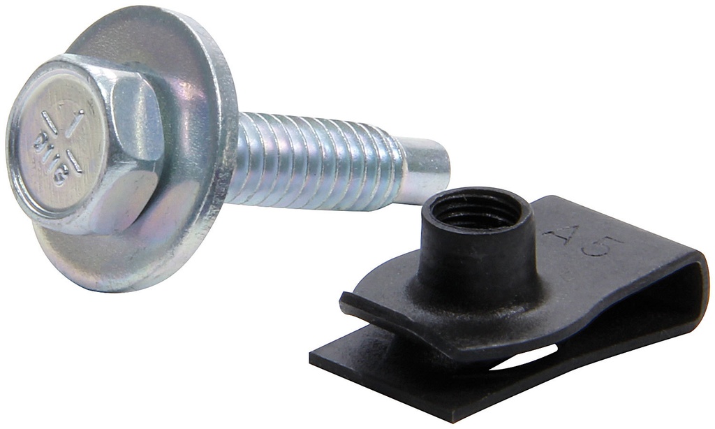 [ALL18656-50] Allstar Performance - Body Bolt Kit W/ Clips 50Pk Silver