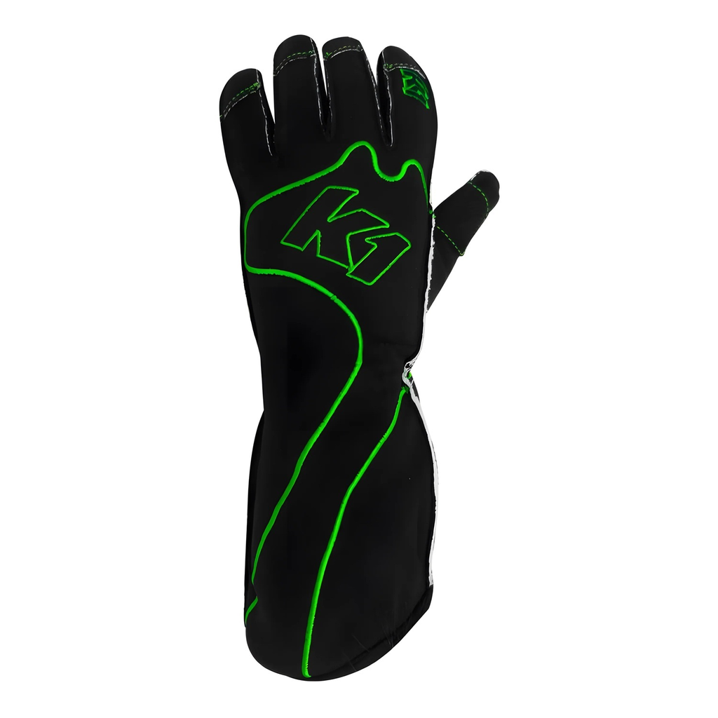 [K1R13-RS1-V-M] K1 Racegear - Gloves Karting Adult RS4 Medium Black/Green