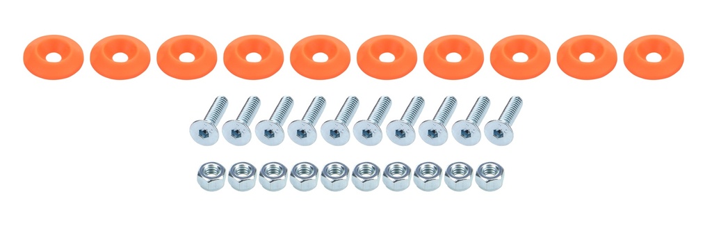 [ALL18689] Allstar Performance - Countersunk Bolt Kit Fluorescent Orange 10pk