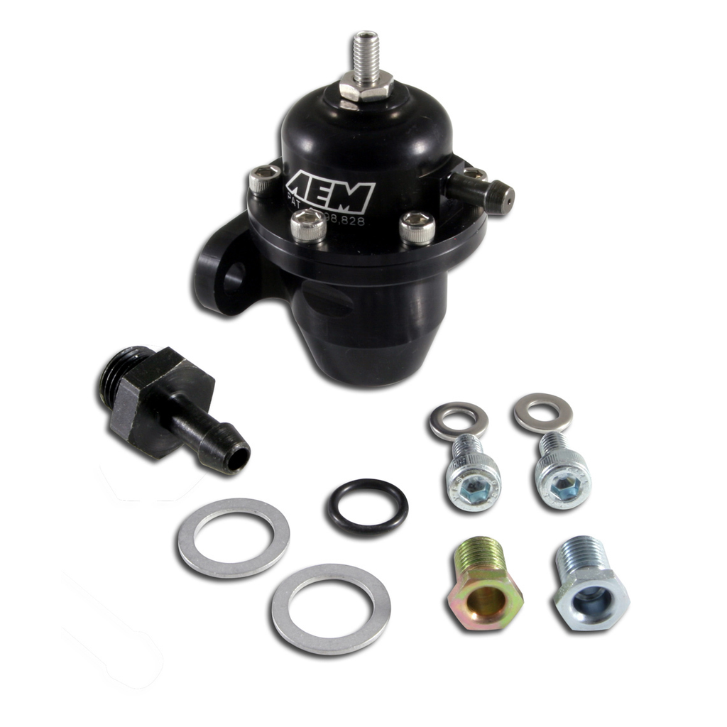 [AEM25-300BK] Aem Electronics - Adjustable Fuel Pressure Regulator Black
